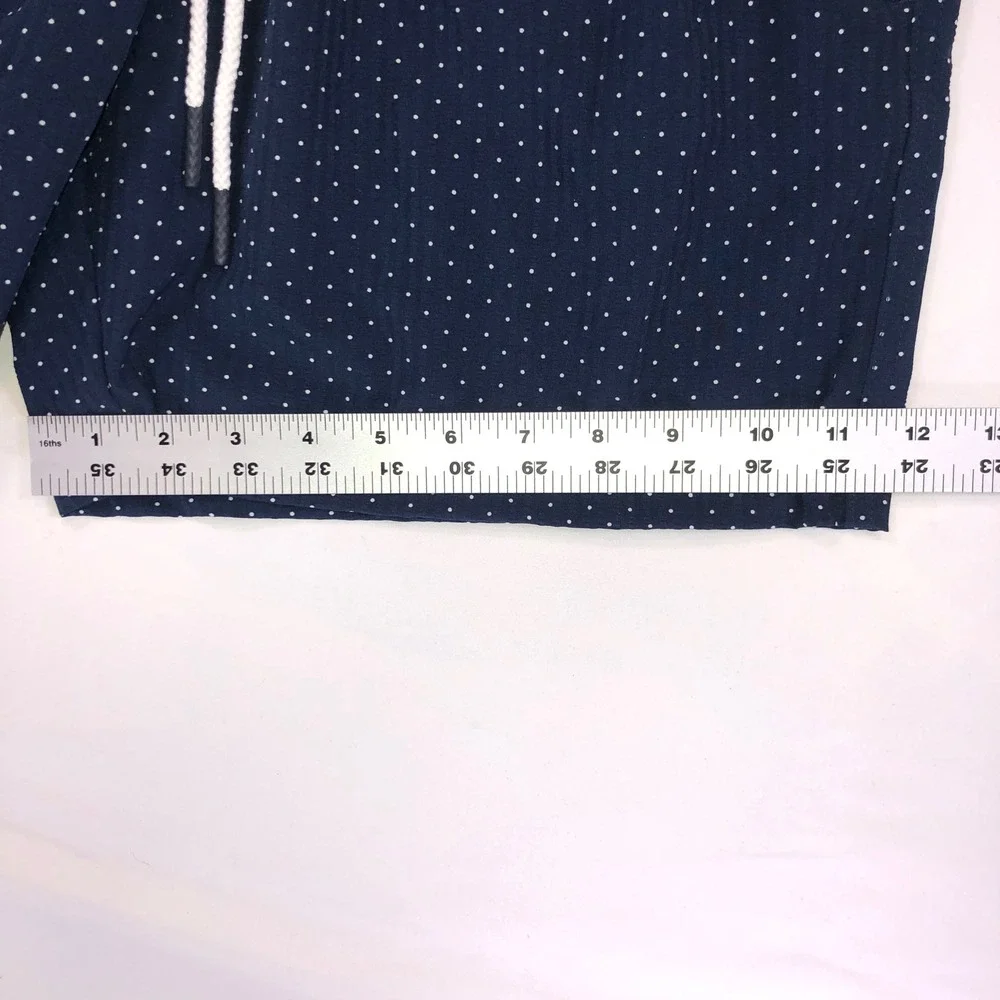Cabana Lifestyle Mens Navy Polka Dot Swim Trunks M Drawstring Mesh Lined